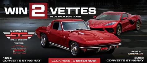 corvette dream giveaway|win 2 corvettes giveaway scam.